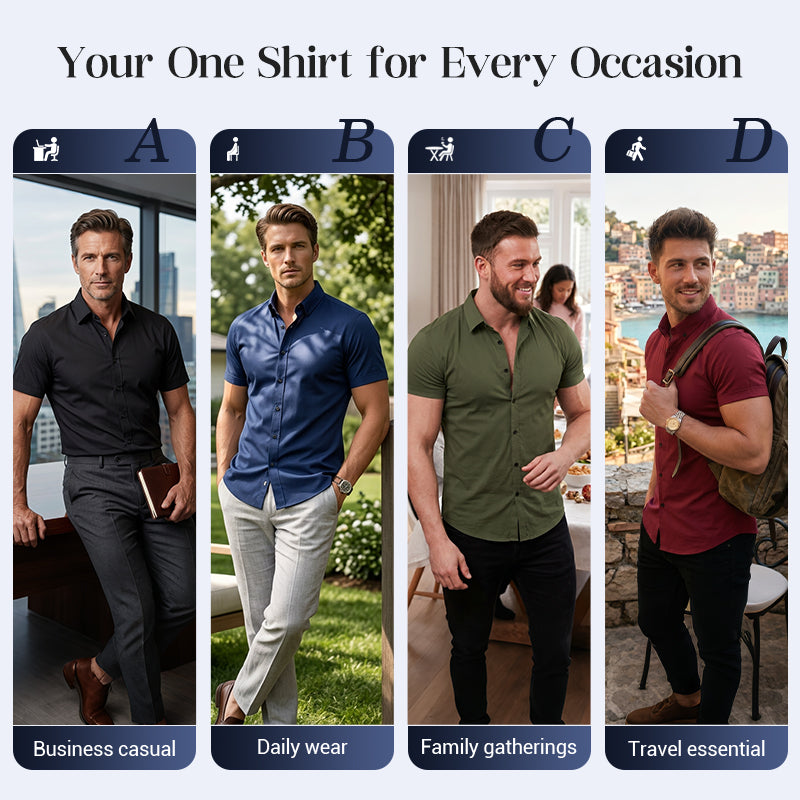 ✨ Men's Non-Iron Shirts – Wrinkle-Free, Comfortable All Day & Perfect for Business or Casual 👕